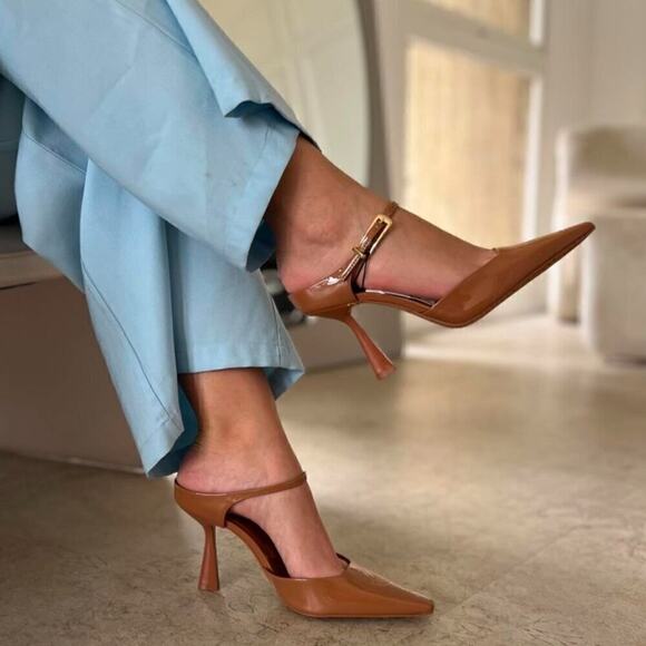 ZARA Faux Patent Leather Heels NWT LAST ONE!!! - Picture 6 of 16